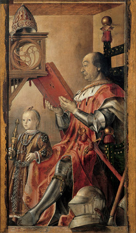 Federico de Montefeltro y su hijo Guidobaldo (Galería de las Marcas, Urbino)
