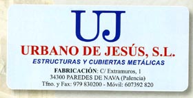Urbano de Jesús estructuras y cubiertas metálicas